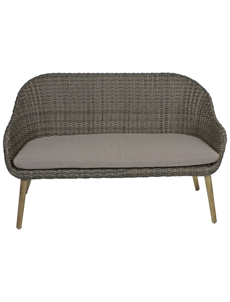 GARDEN PLEASURE Loungeset PUEBLO, 6-tlg., 2er-Sofa, 2 Sessel, Akazienholz, beige