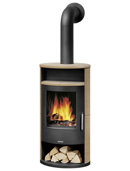 Justus Kaminofen Island 7 II 6,5 kW, ext. Luftzufuhr, schwarz