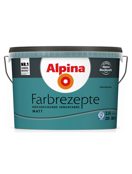 Alpina Farben Farbrezepte Wand- und Deckenfarbe Petrol de Luxe