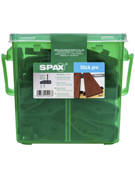 SPAX Abstandhalter für Dielen, LxBxH: 6 x 2 x 0,8 cm, Schwarz, Kunststoff