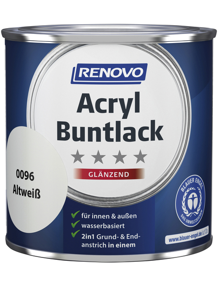 RENOVO Acryl Buntlack glänzend, altweiß