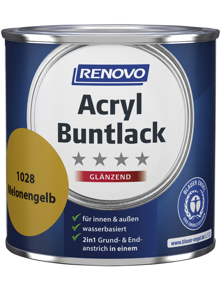 RENOVO Acryl Buntlack glänzend, melonengelb RAL 1028