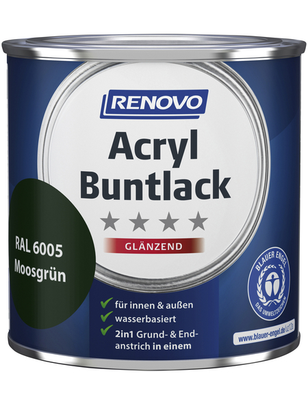 RENOVO Acryl Buntlack glänzend, moosgrün RAL 6005