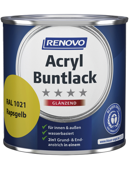 RENOVO Acryl Buntlack glänzend, rapsgelb RAL 1021