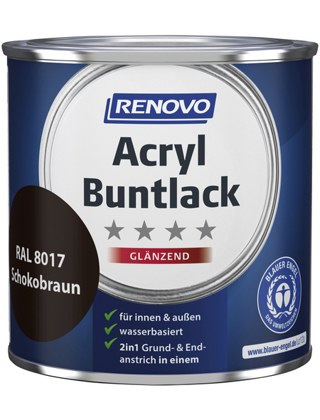 RENOVO Acryl Buntlack glänzend, schokobraun RAL 8017
