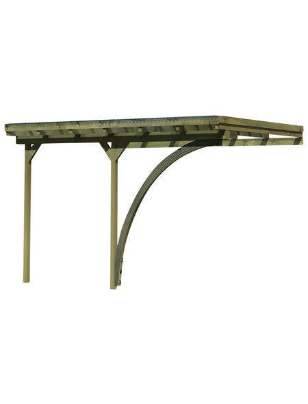 KARIBU Anlehncarport, BxTxH: 433 x 363 x 249 cm, natur KARIBU Anlehncarport, BxTxH: 433 x 363 x 249 cm, natur