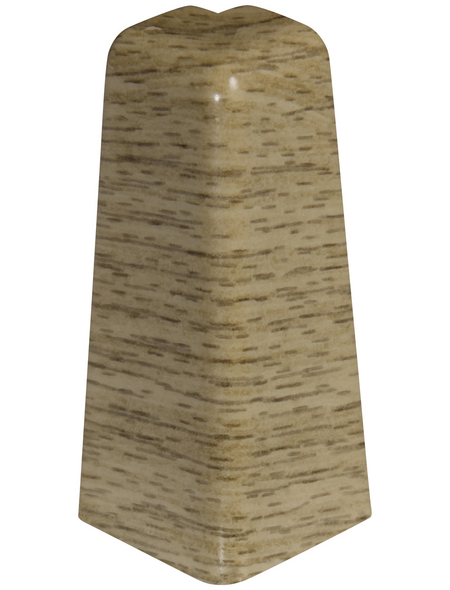 EGGER Außenecken, für Sockelleiste (6 cm), Dekor: Eiche natur, Kunststoff, 2 Stück