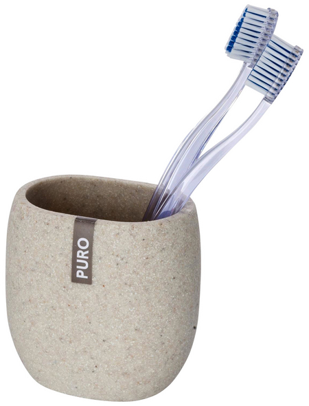 WENKO Bad-Accessoire-Set »Puro«, Polyresin, beige - Hagebau.de