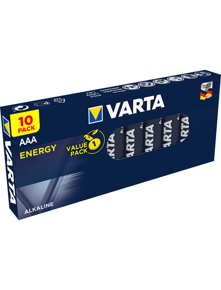 VARTA Batterie, VARTA Energy, AAA Micro, 1,5 V, 10 Batterien