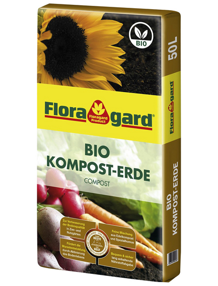 FLORAGARD Bio-Komposterde, für Gartenpflanzen, im Sack