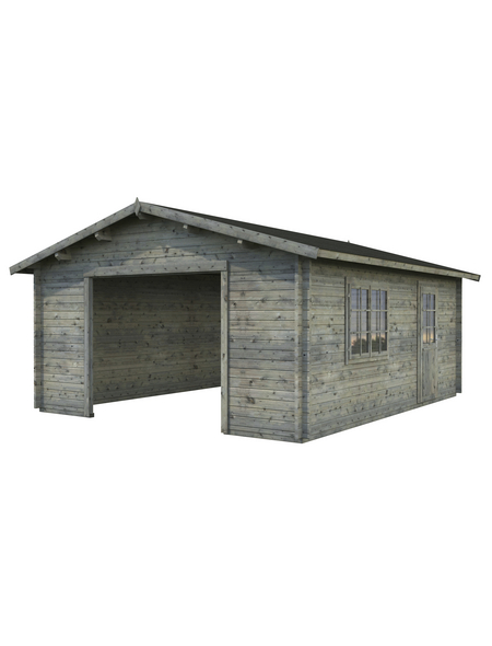 PALMAKO AS Blockbohlen-Garage, BxT: 450 x 550 cm (Außenmaße), Holz PALMAKO AS Blockbohlen-Garage, BxT: 450 x 550 cm (Außenmaße), Holz