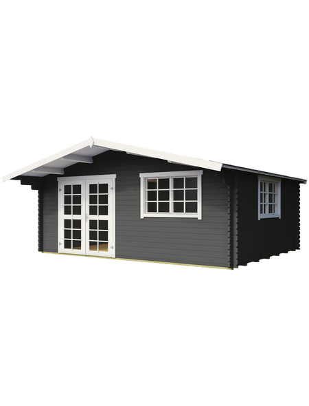 Blockbohlenhaus »England 4«, BxT: 525 x 584 cm (Aufstellmaße), Satteldach