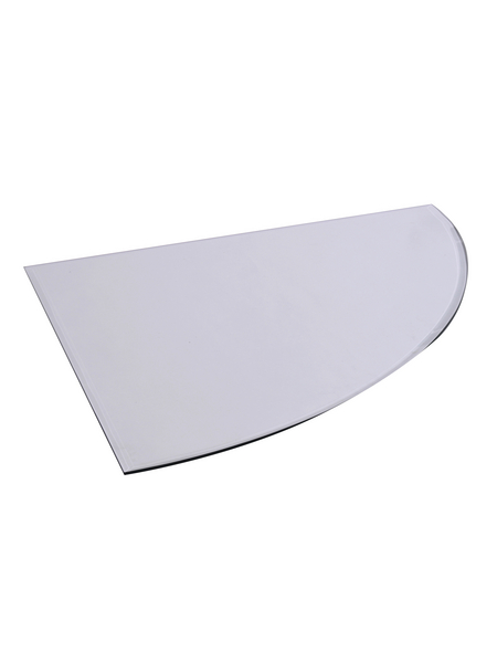 FIREFIX® Bodenplatte, abgerundet, BxL: 100 x 100 cm, Stärke: 8 mm, transparent