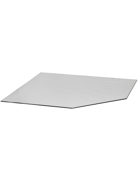 TIS Bodenplatte, eckig, BxL: 120 x 120 cm, Stärke: 8 mm, transparent
