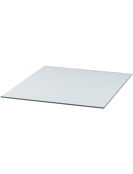 TIS Bodenplatte, rechteckig, BxL: 85 x 100 cm, Stärke: 8 mm, transparent