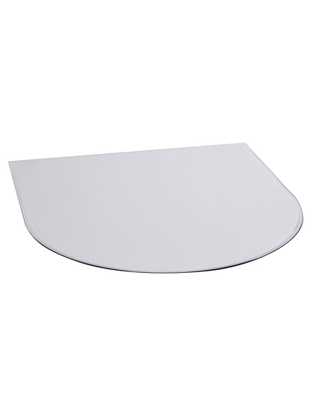 FIREFIX® Bodenplatte, rundbogenförmig, BxL: 100 x 120 cm, Stärke: 8 mm, transparent