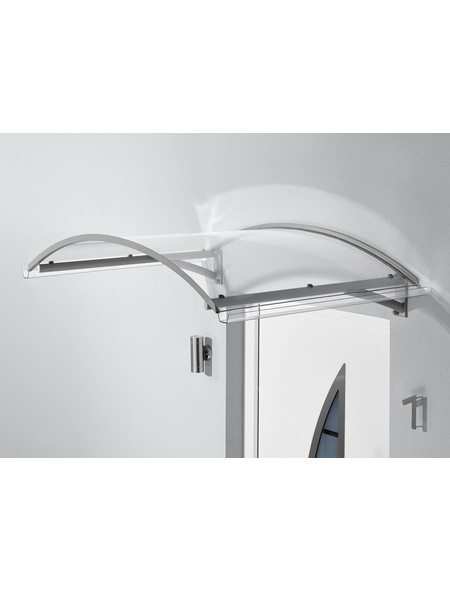 GUTTA Bogenvordach »BV Secco«, Polycarbonat (PC), edelstahlfarben/klar GUTTA Bogenvordach »BV Secco«, Polycarbonat (PC), edelstahlfarben/klar