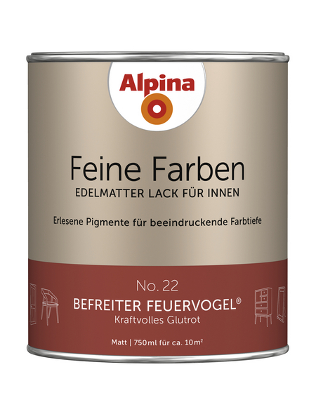 ALPINA Buntlack »Feine Farben«, 0,75 l, glutrot ALPINA Buntlack »Feine Farben«, 0,75 l, glutrot