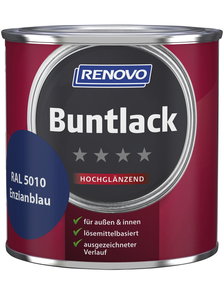 RENOVO Buntlack hochglänzend, enzianblau RAL 5010