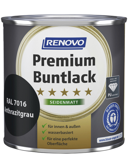 RENOVO Buntlack »Premium«, anthrazitgrau (RAL 7016), seidenmatt