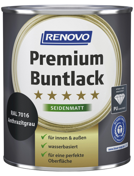 RENOVO Buntlack »Premium«, anthrazitgrau (RAL 7016), seidenmatt