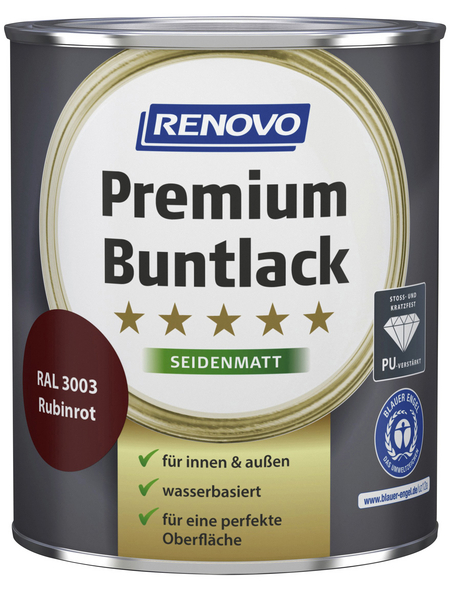 RENOVO Buntlack »Premium«, rubinrot (RAL 3003), seidenmatt