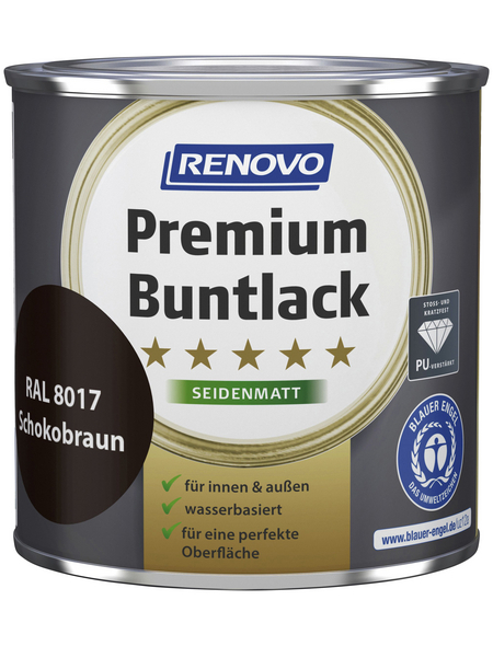 RENOVO Buntlack »Premium«, schokobraun (RAL 8017), seidenmatt