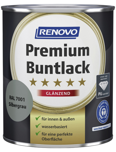 RENOVO Buntlack »Premium«, silbergrau, glänzend RENOVO Buntlack »Premium«, silbergrau, glänzend