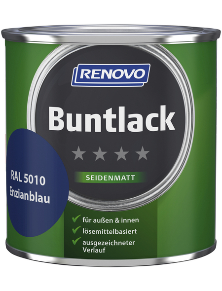 RENOVO Buntlack seidenmatt, enzianblau RAL 5010