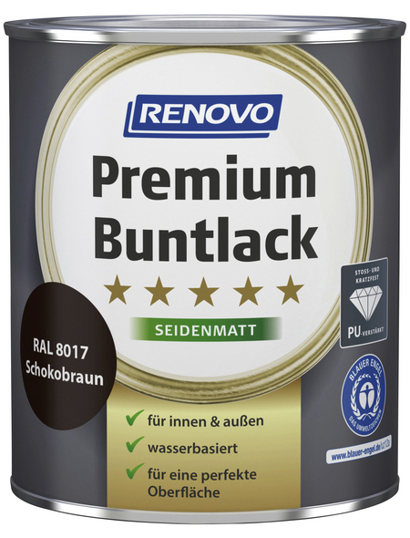 RENOVO Buntlack seidenmatt »Premium«, schokobraun RAL 8017 RENOVO Buntlack seidenmatt »Premium«, schokobraun RAL 8017