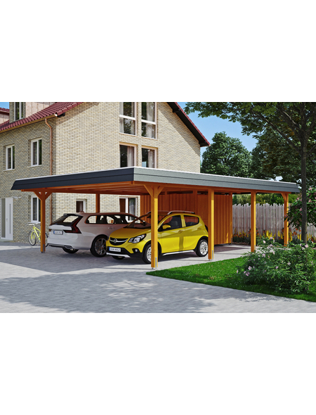 SKANHOLZ Carport BxTxH 630 X 879 X 253 Cm Eiche Hell