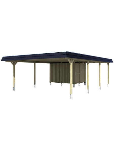 SKANHOLZ Carport BxTxH 630 X 879 X 253 Cm Eiche Hell