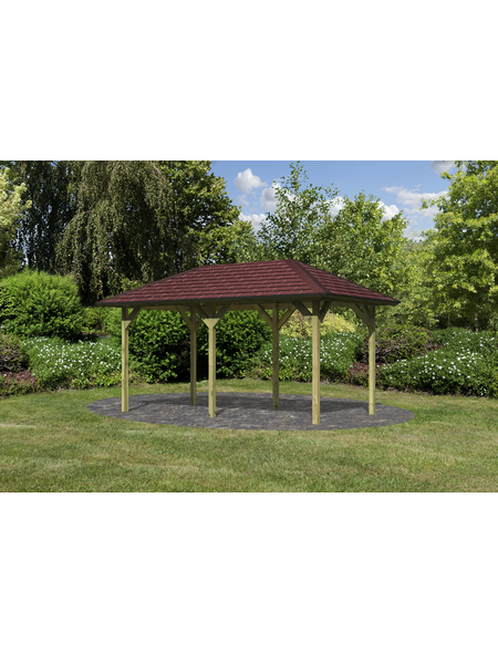 KARIBU Carport Lillehammer Walmdach B X T 491 X 491