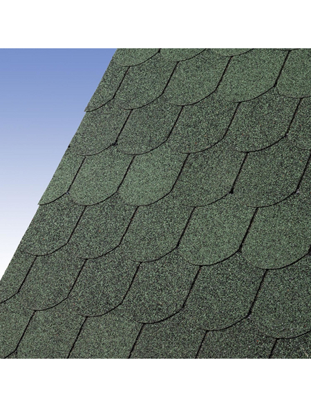 KARIBU Dachschindel »Dacheindeckung«, Bitumen, dunkelgrün, Paketinhalt: 3 m²
