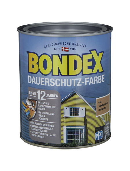 BONDEX Dauerschutz-Farbe, 0,75 l, sonnengelb