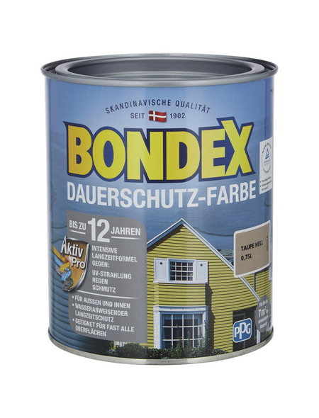 BONDEX Dauerschutz-Farbe, 0,75 l, taupe