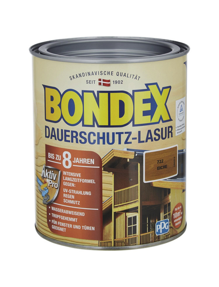 BONDEX Dauerschutzlasur, eiche, lasierend, 0.75l