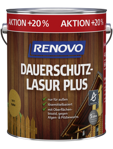 RENOVO Dauerschutzlasur seidenglänzend »PLUS«, kiefer RENOVO Dauerschutzlasur seidenglänzend »PLUS«, kiefer
