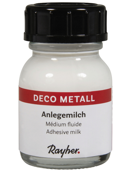 Rayher Deco-Metall-Anlegemilch, Flasche 25ml, transparent