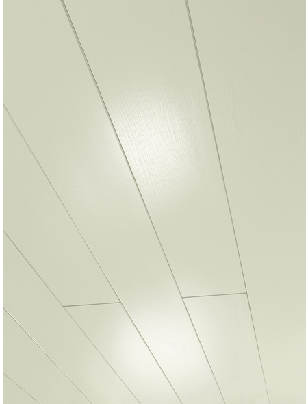 PARADOR Dekorpaneele »Novara«, Eschefarben weiß glänzend geplankt, Holzwerkstoff, Stärke: 10 mm