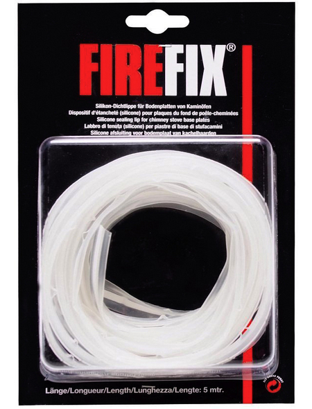 FIREFIX® Dichtlippe, BxL: 1,65 x 500cm, Silikon, für: Wohnbereich