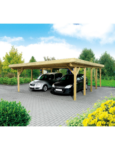 MR. GARDENER Doppelcarport »Hamburg 2«, natur MR. GARDENER Doppelcarport »Hamburg 2«, natur