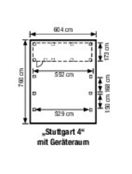 MR GARDENER Doppelcarport Stuttgart 4 BxT 604x760 Cm