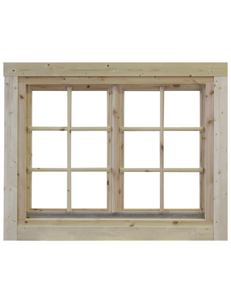 WOLFF FINNHAUS Doppelfenster »Gartenhaus«, BxH: 129 x 99,6 cm, Isolierglas