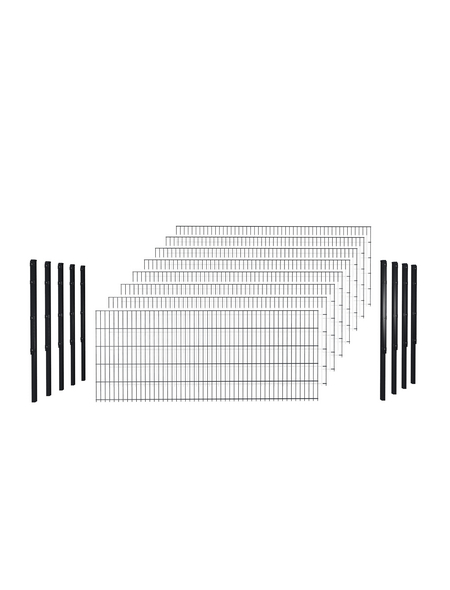 56+ Doppelstabmattenzaun 6/5/6, Doppelstabmatten mit 6/5/6 mm die