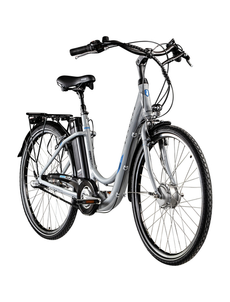 ZÜNDAPP E-Bike »Green 2.7«, Citybike, 3-Gang, 374,4 Wh/10,4 Ah, grau