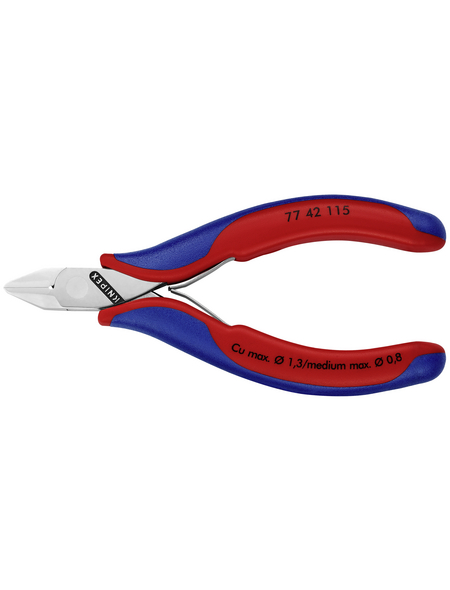 KNIPEX Elektriker-Seitenschneider, rot/blau, Stahl