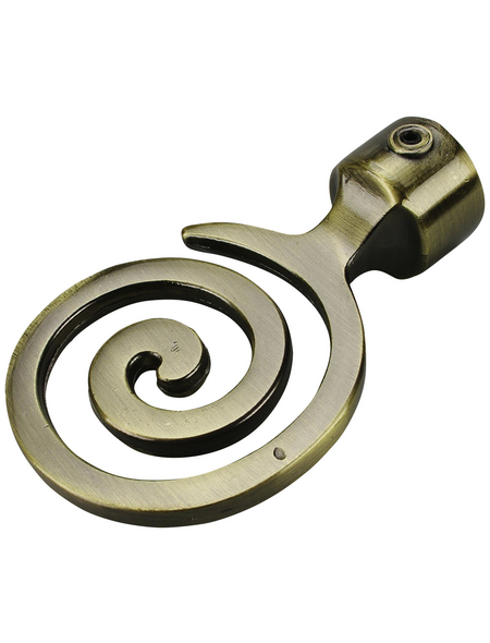 LIEDECO Endstück Eric, Blues, Spiralförmig, 20 mm, Bronze