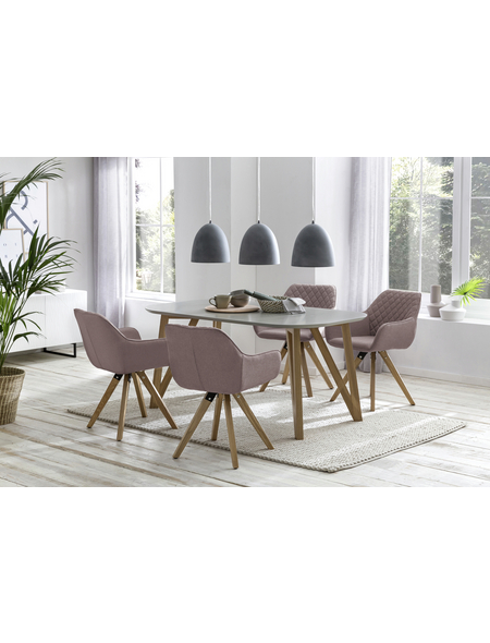 SalesFever Esstisch »Tisch«, BxT: 163 x 90 cm, mitteldichte_faserplatte_mdf|eichenholz