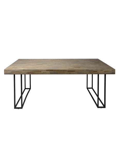 SalesFever Esstisch »Tisch«, BxT: 185 x 100 cm, metall|akazienholz